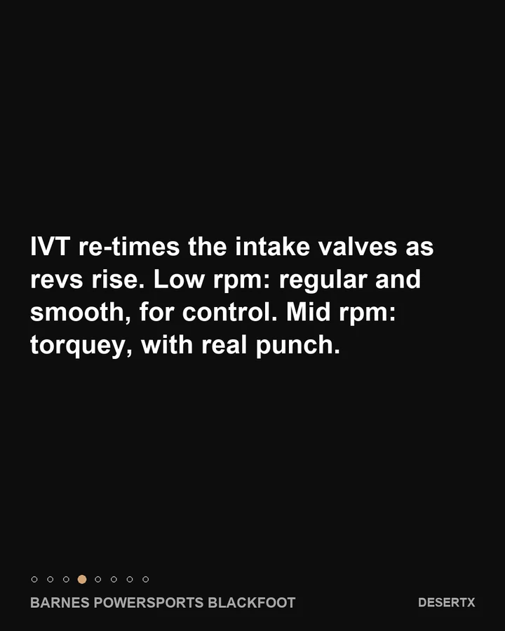 The 890 cc V2 with Intake Variable Timing, slide 4 of 8