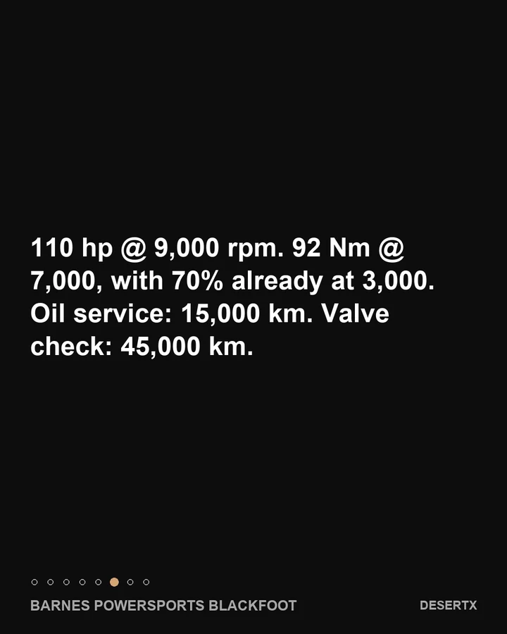 The 890 cc V2 with Intake Variable Timing, slide 6 of 8