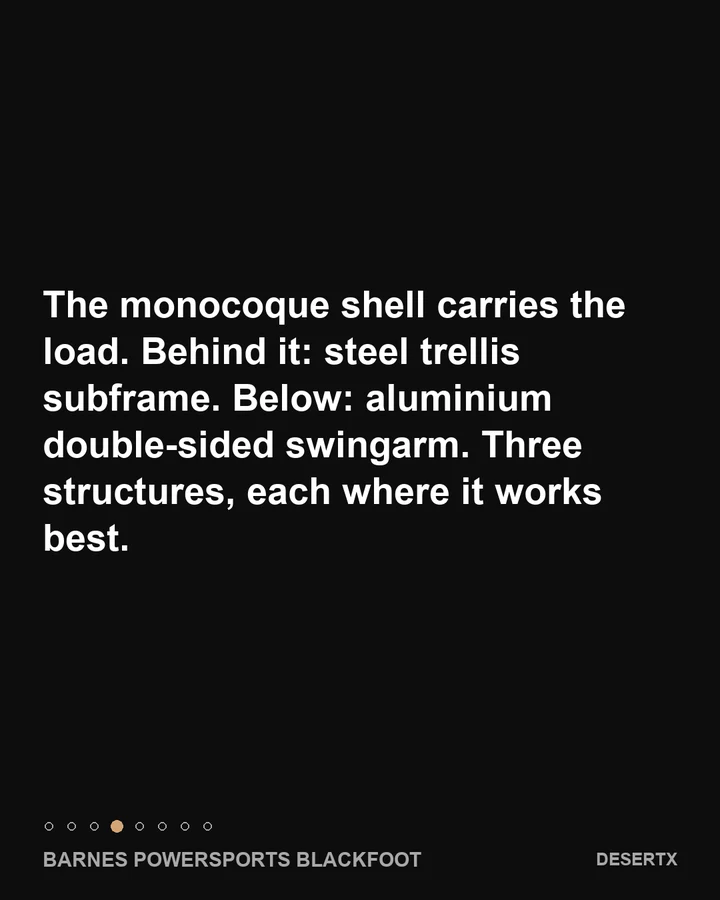 The aluminium monocoque chassis, slide 4 of 8