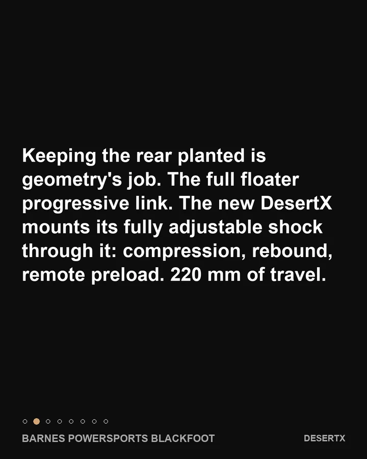 Full floater progressive-link rear suspension, slide 2 of 8
