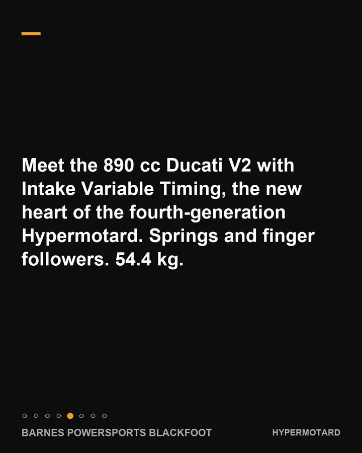 The 890 cc V2 with Intake Variable Timing, slide 5 of 8