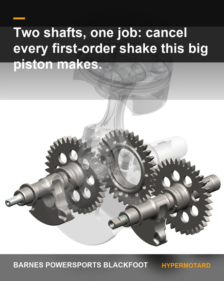 Twin balance shafts, slide 1 of 8