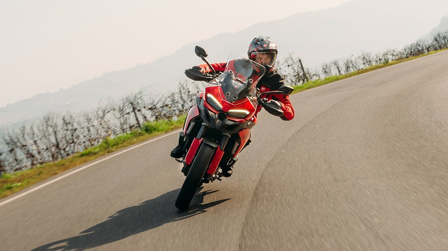 Ducati Multistrada V2 on a mountain road