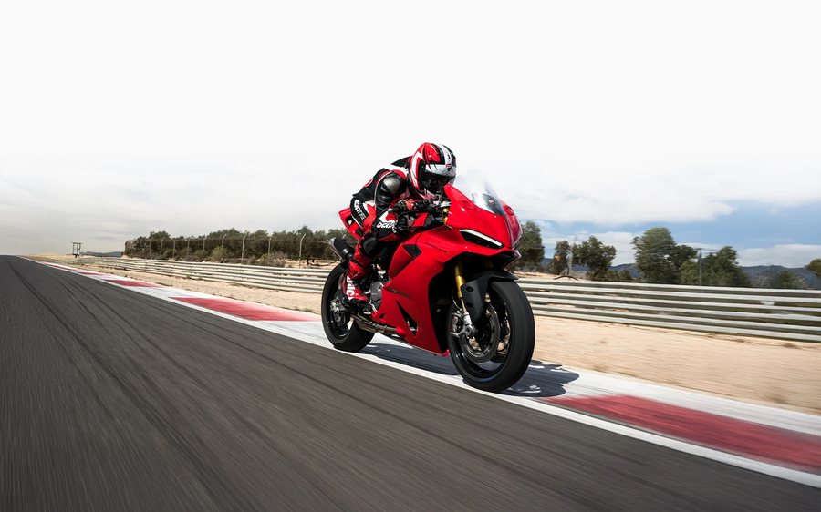 Ducati Panigale V2 on a mountain road