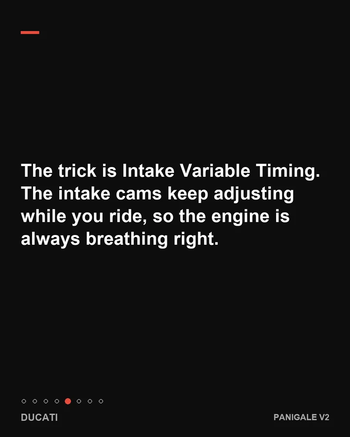The new 890 cc V2 engine, slide 5 of 8