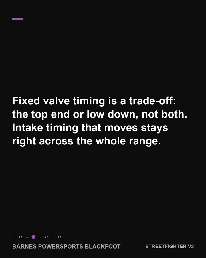 The 890 cc V2 with variable intake timing, slide 4 of 8