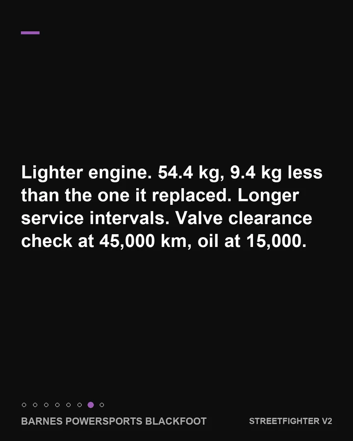 The 890 cc V2 with variable intake timing, slide 7 of 8